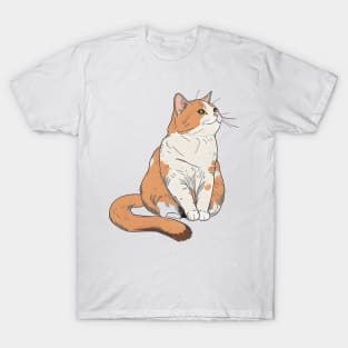 Cat Thinking About Life - Funny Cats T-Shirt